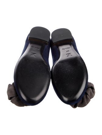 Louis Vuitton Suede Floral Print Flats