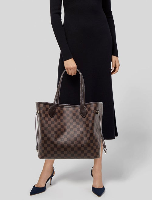 Louis Vuitton Damier Ebene Neverfull w/Pouch MM