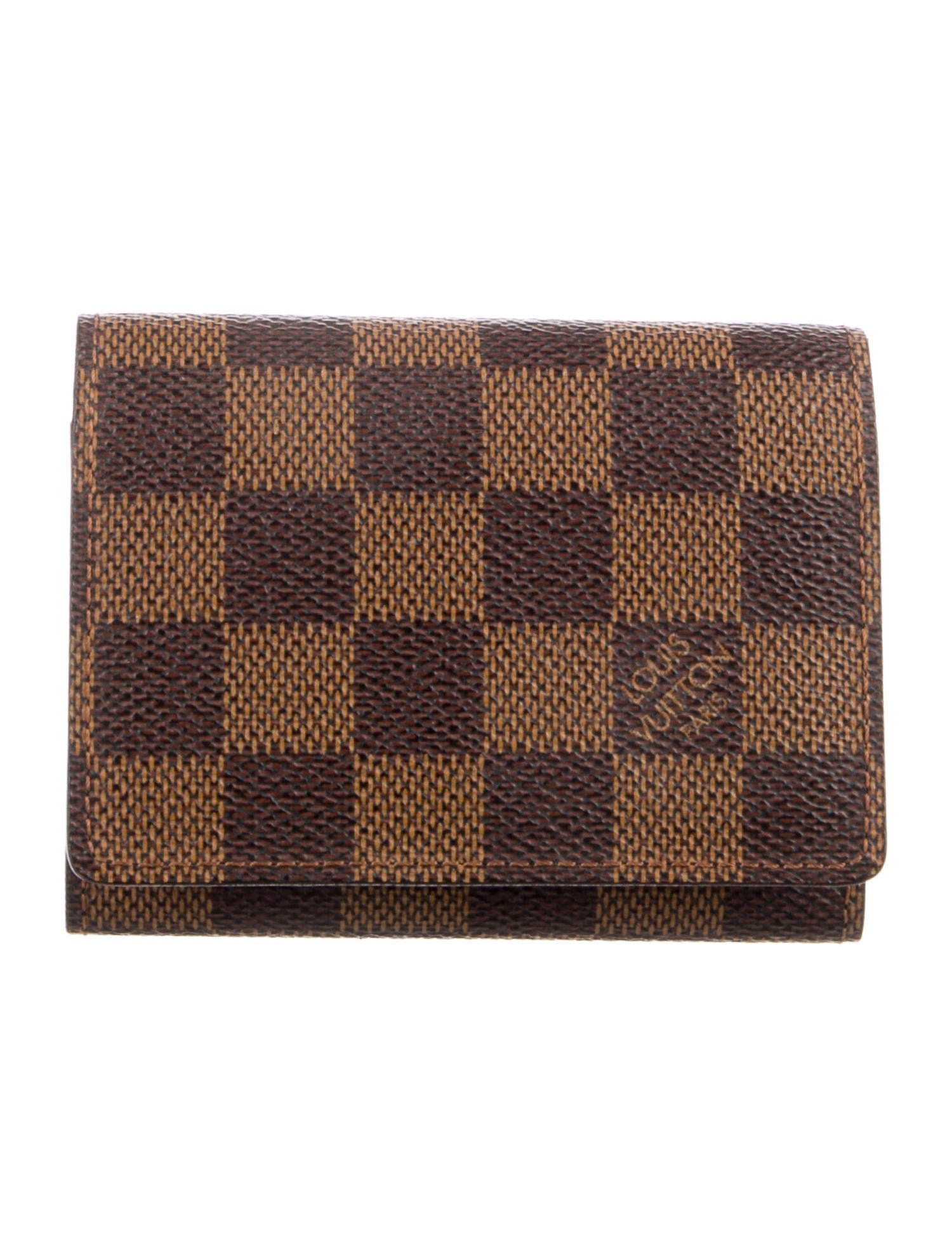 Louis Vuitton 2003 Damier Ebene Pattern Trifold Wallet