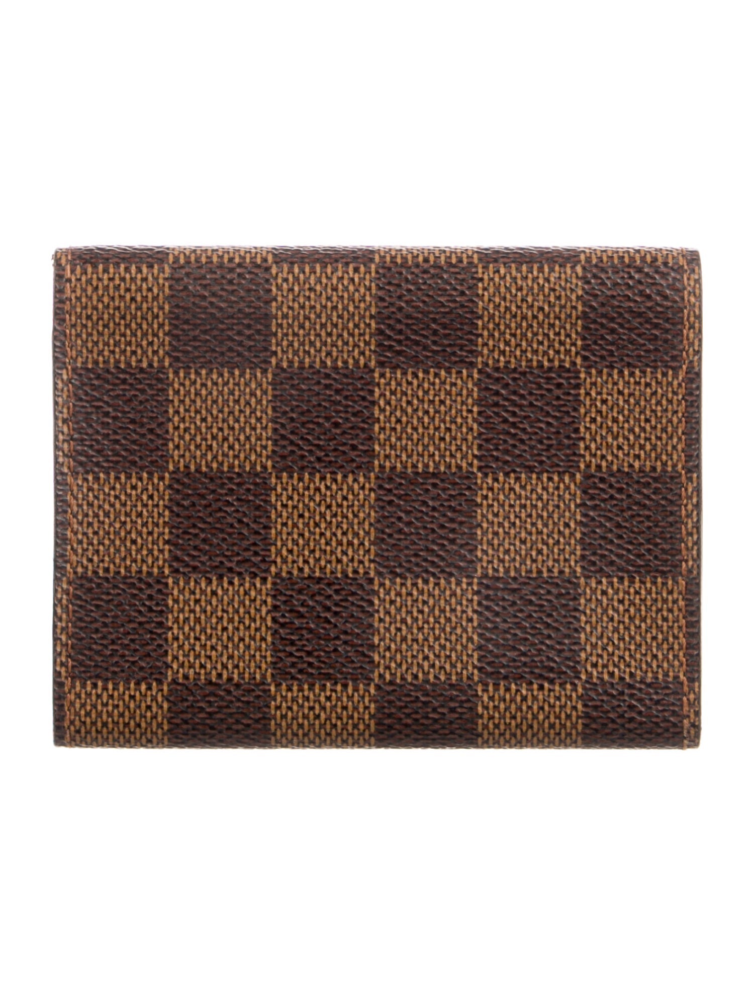 Louis Vuitton 2003 Damier Ebene Pattern Trifold Wallet