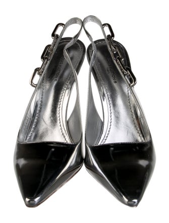 Louis Vuitton LV Monogram Patent Leather Slingback Pumps