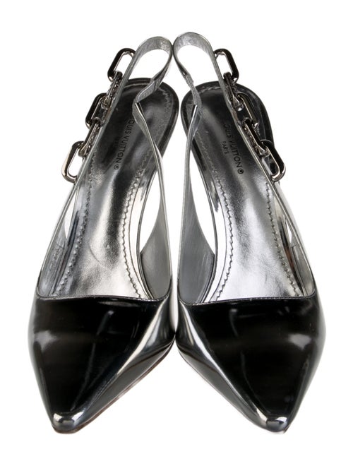 Louis Vuitton LV Monogram Patent Leather Slingback Pumps