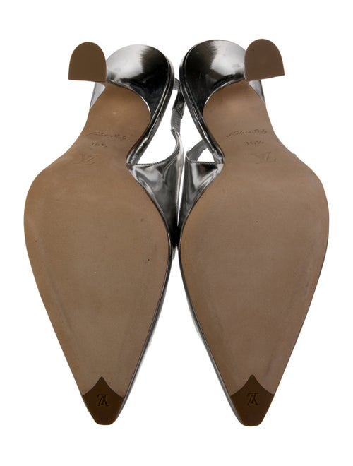 Louis Vuitton LV Monogram Patent Leather Slingback Pumps