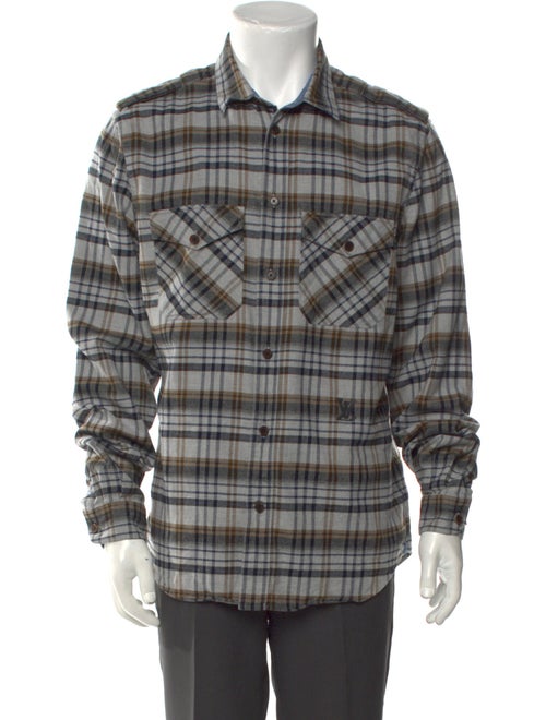 Louis Vuitton 2012 Plaid Print Western Shirt