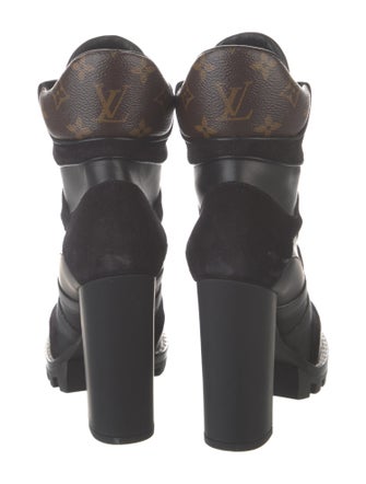 Louis Vuitton LV Monogram Suede Combat Boots