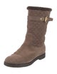Louis Vuitton LV Monogram Suede Moto Boots