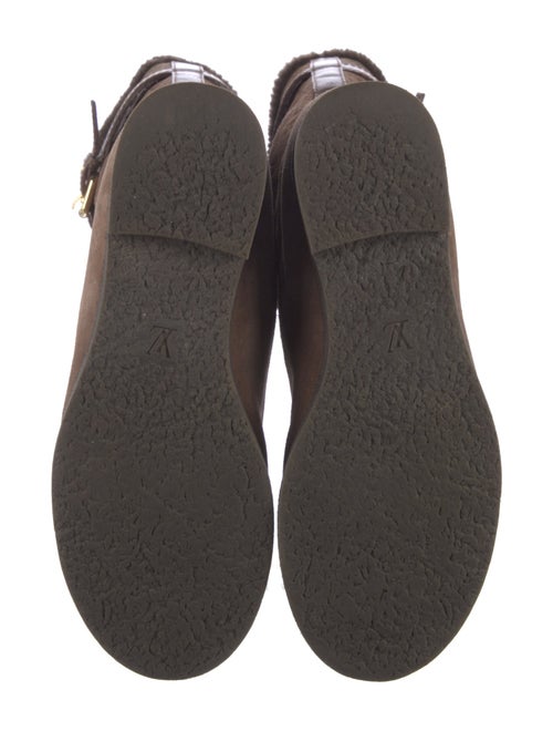 Louis Vuitton LV Monogram Suede Moto Boots