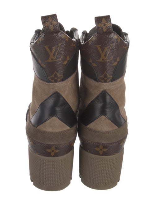 Louis Vuitton LV Monogram Suede Combat Boots