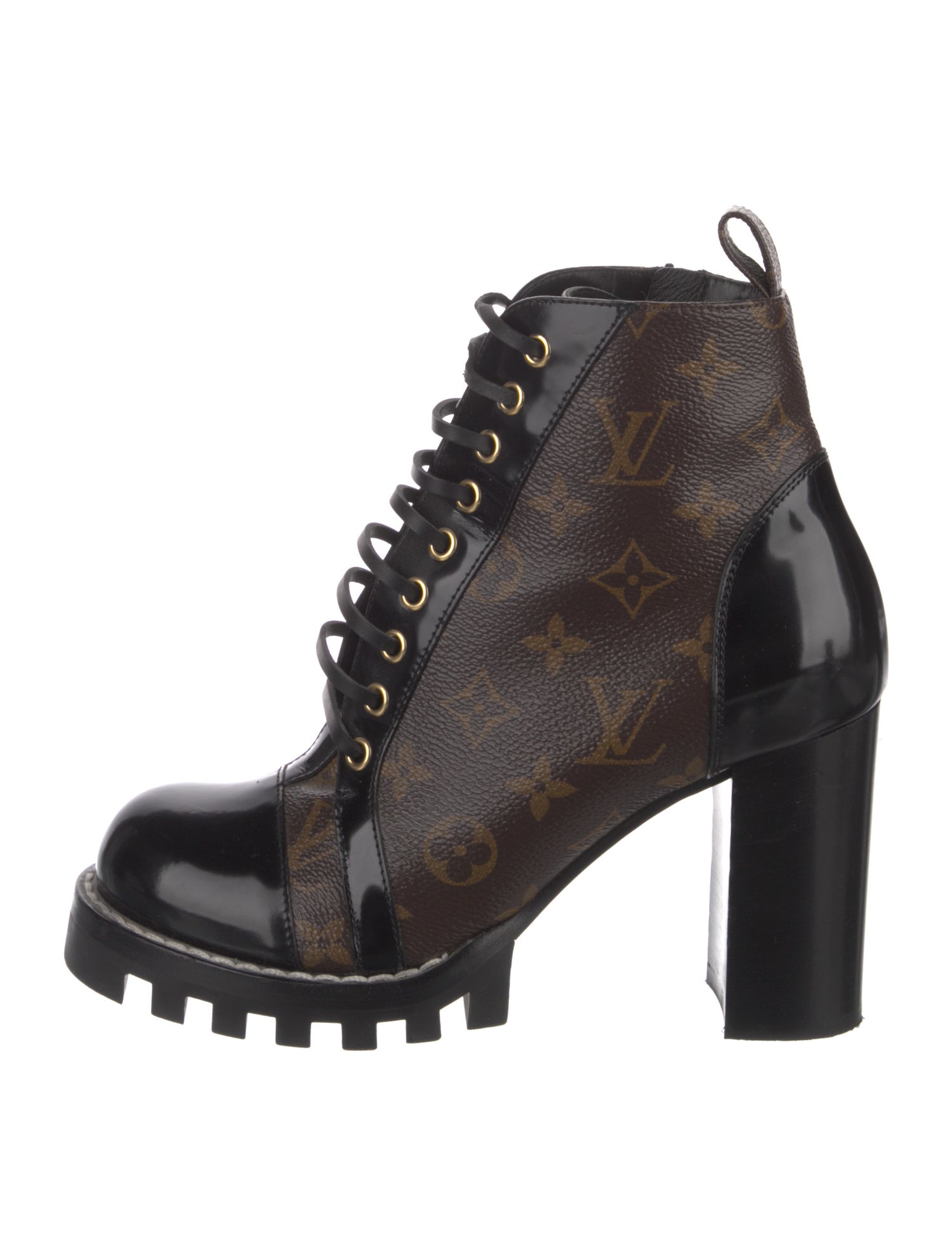 Louis Vuitton LV Monogram Lace-Up Boots