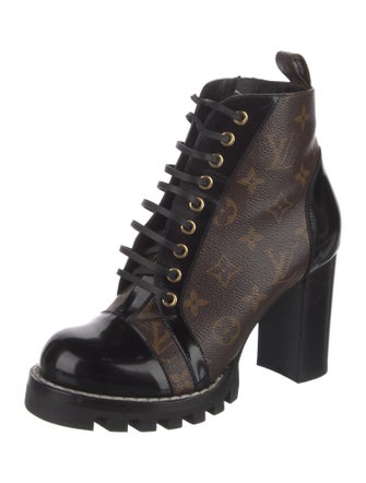 Louis Vuitton LV Monogram Lace-Up Boots
