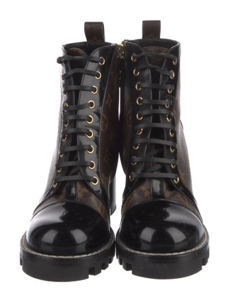 Louis Vuitton LV Monogram Lace-Up Boots