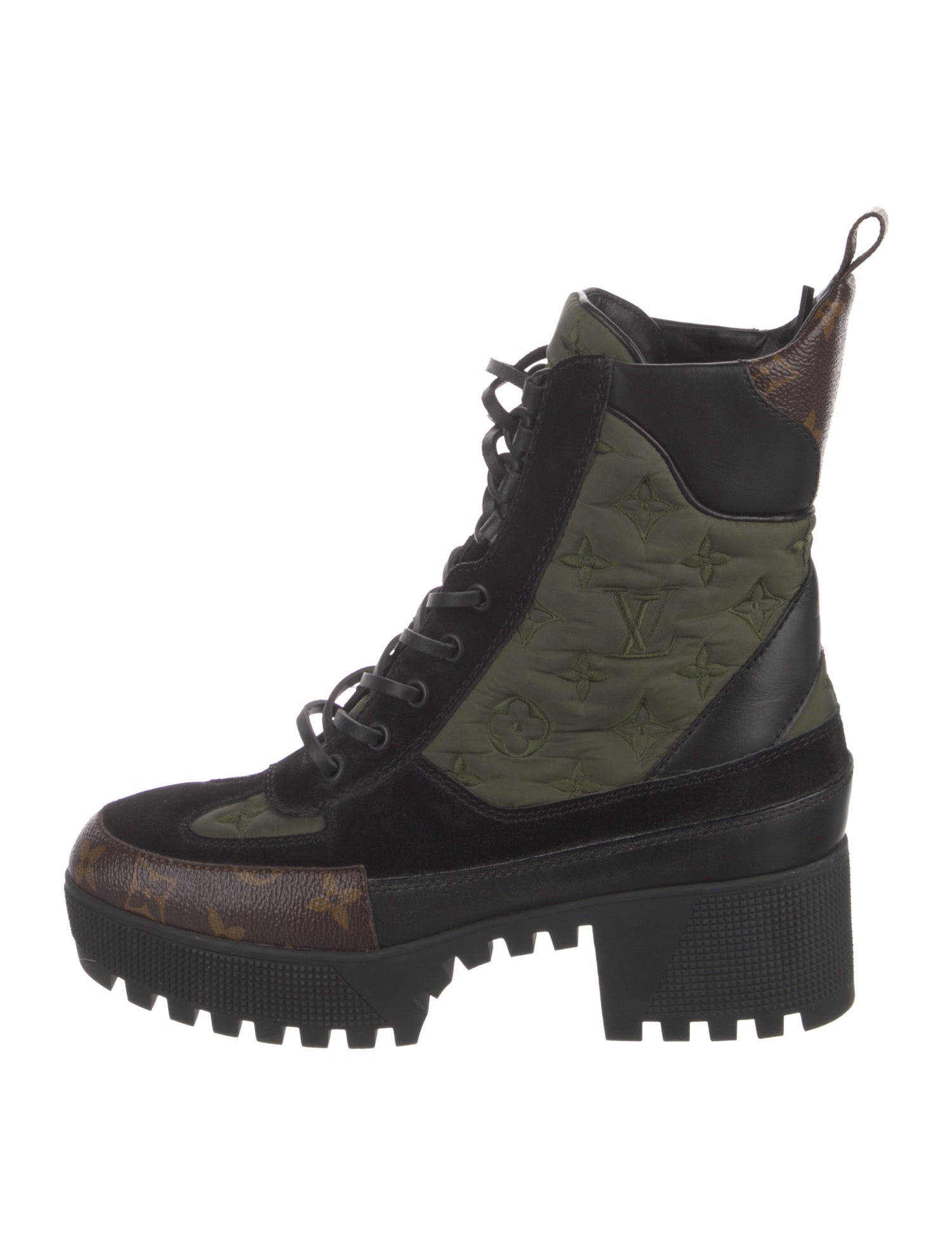 Louis Vuitton LV Monogram Nylon Combat Boots