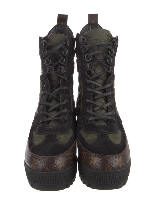 Louis Vuitton LV Monogram Nylon Combat Boots