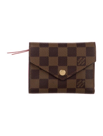 Louis Vuitton Damier Ebene Pattern Coated Canvas Victorine Wallet
