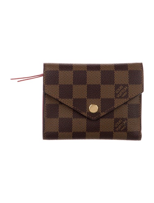 Louis Vuitton Damier Ebene Pattern Coated Canvas Victorine Wallet