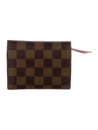 Louis Vuitton Damier Ebene Pattern Coated Canvas Victorine Wallet