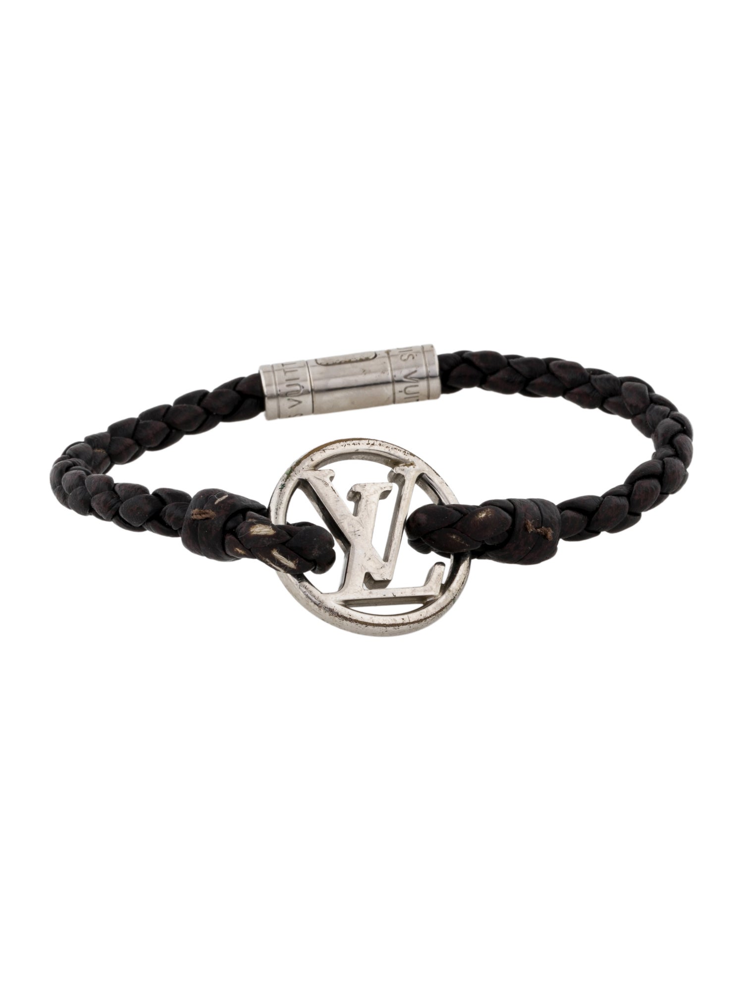 Louis Vuitton Leather LV Braid Bracelet