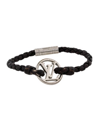 Louis Vuitton Leather LV Braid Bracelet