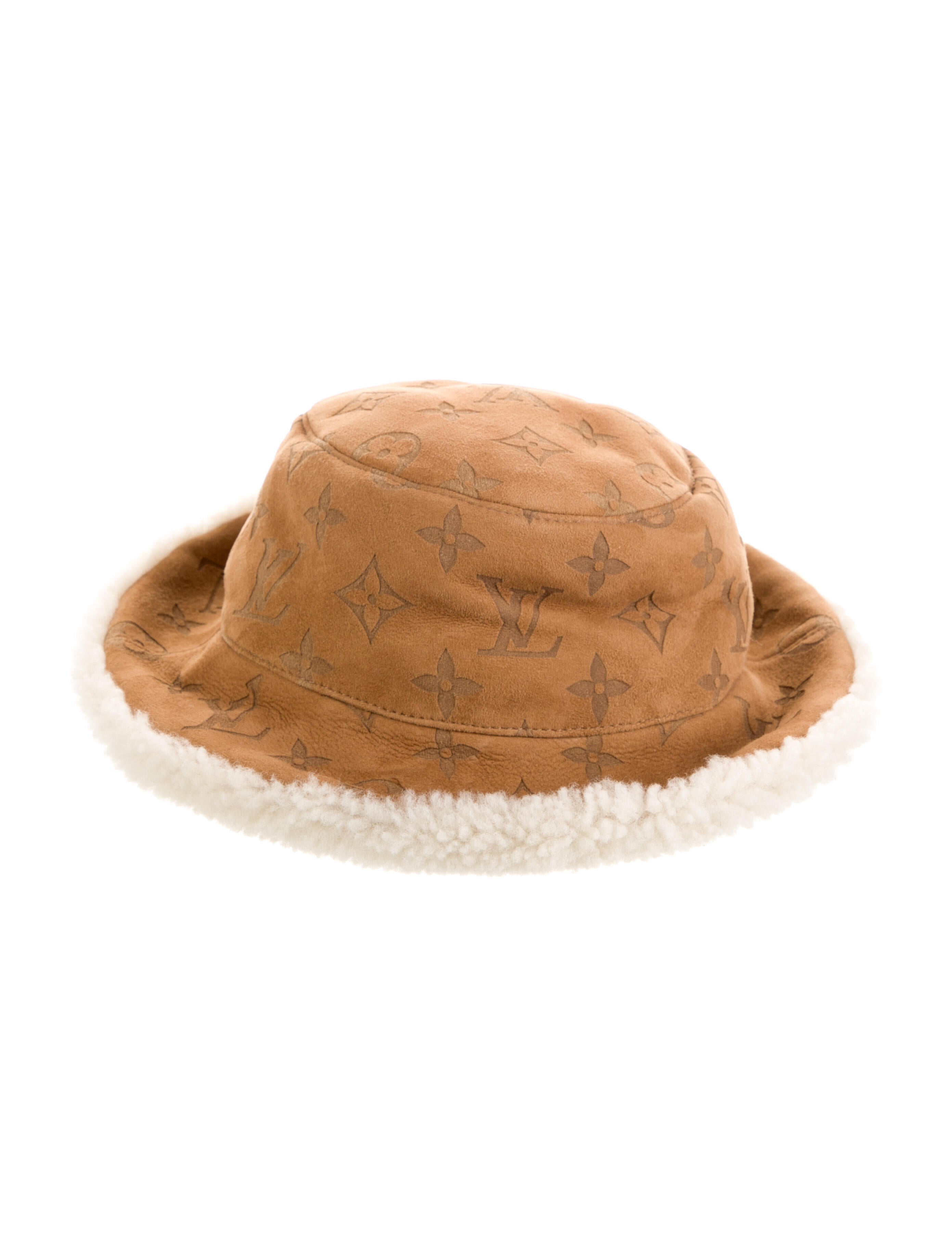 Louis Vuitton Monogram Shearling Bucket Hat