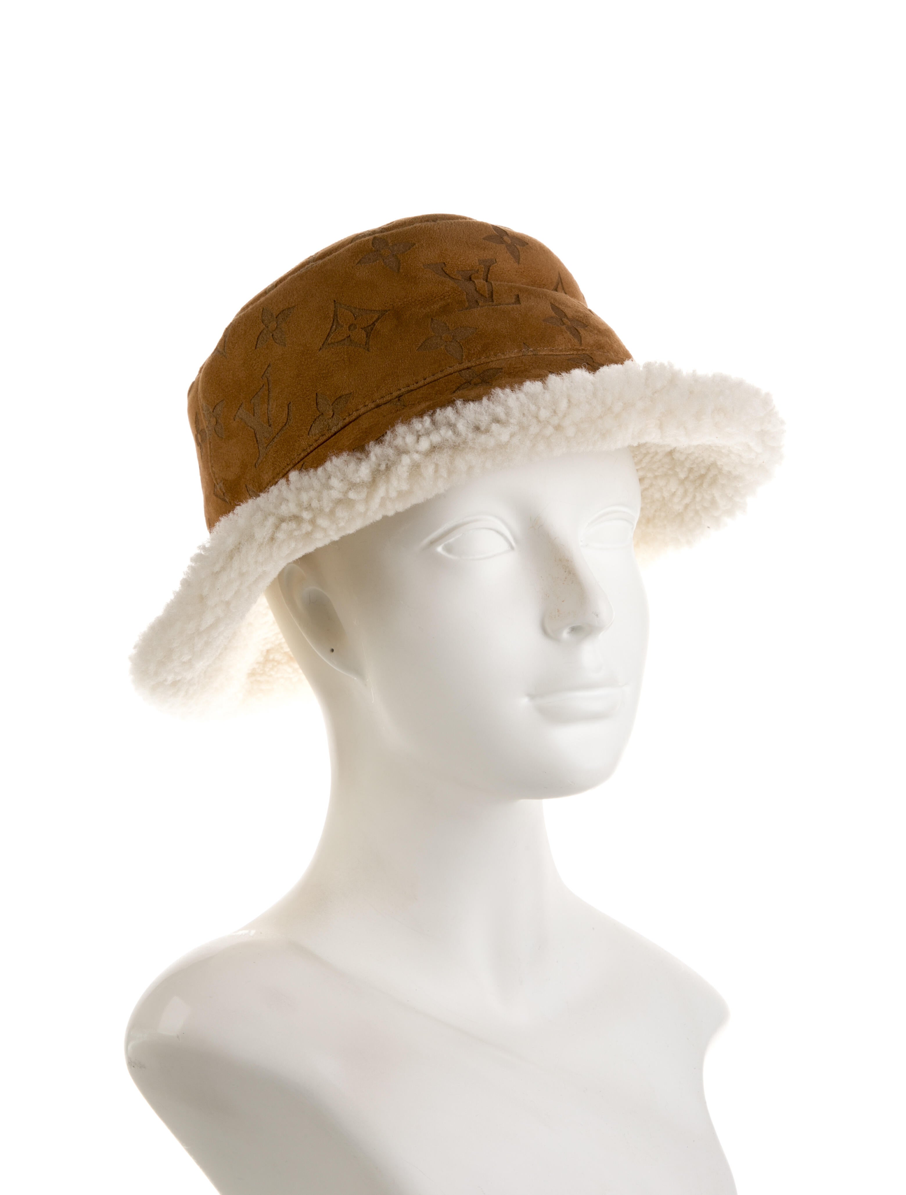 Louis Vuitton Monogram Shearling Bucket Hat