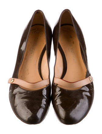 Louis Vuitton LV Monogram Patent Leather Flats