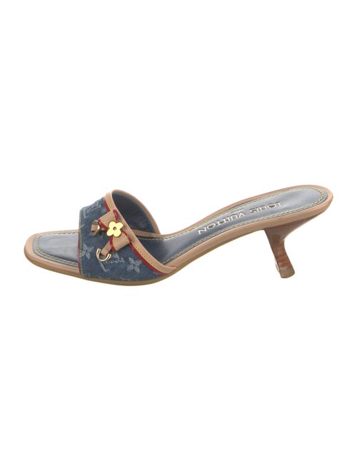 Louis Vuitton Monogram Pattern Denim Slides