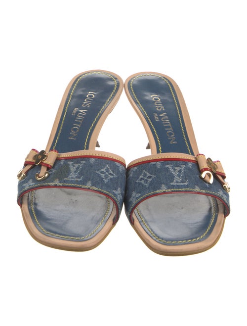 Louis Vuitton Monogram Pattern Denim Slides