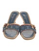 Louis Vuitton Monogram Pattern Denim Slides