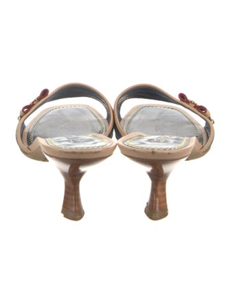 Louis Vuitton Monogram Pattern Denim Slides