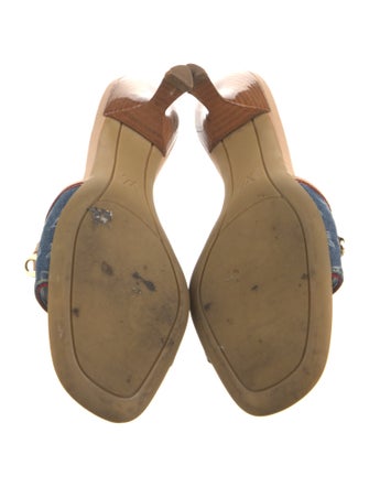 Louis Vuitton Monogram Pattern Denim Slides