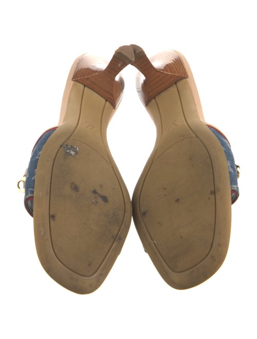 Louis Vuitton Monogram Pattern Denim Slides