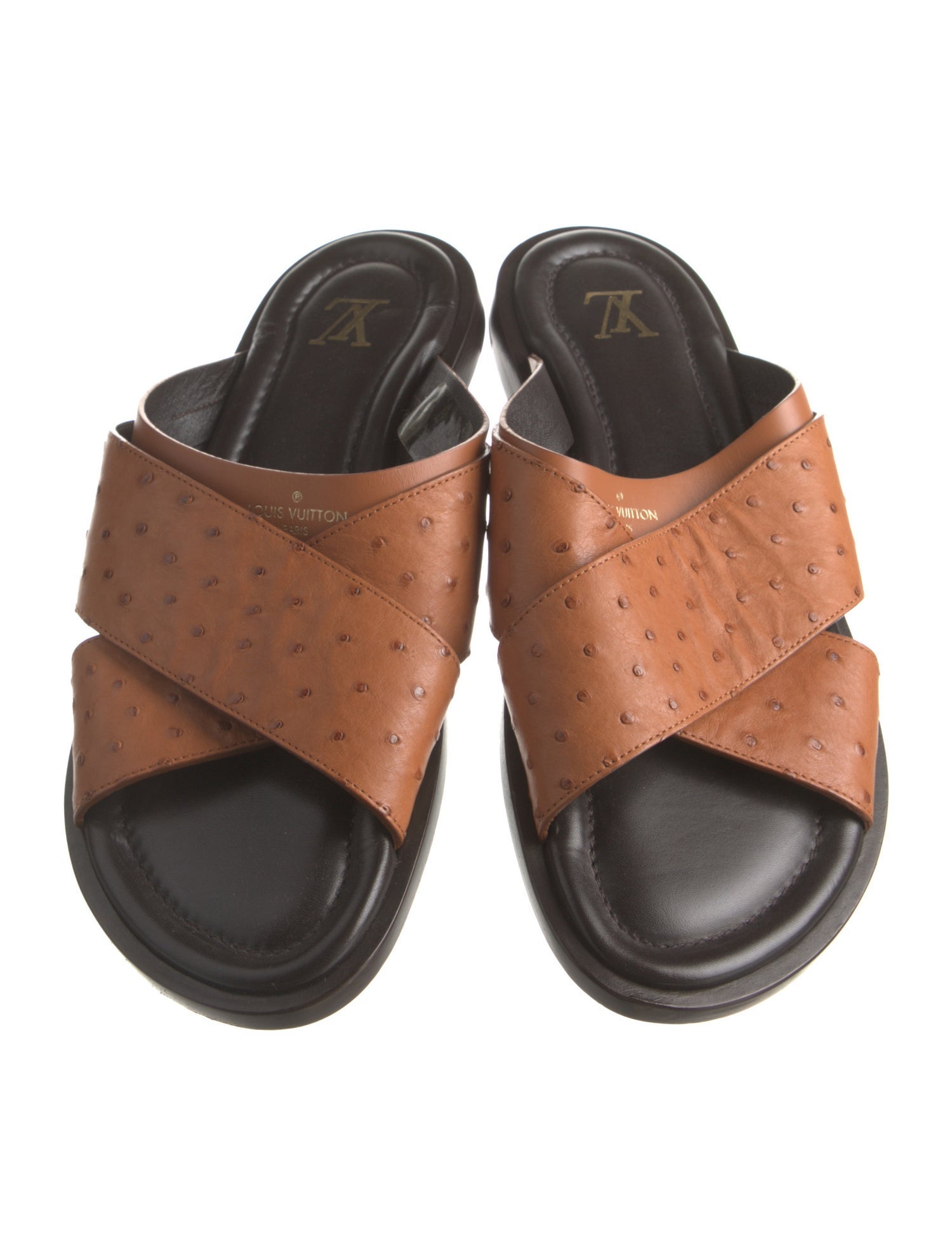 Louis Vuitton Ostrich Slides