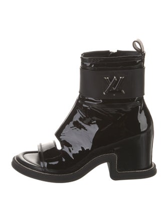 Louis Vuitton LV Monogram Patent Leather Combat Boots