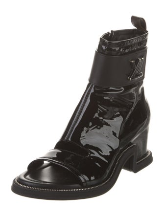 Louis Vuitton LV Monogram Patent Leather Combat Boots