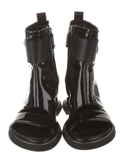 Louis Vuitton LV Monogram Patent Leather Combat Boots