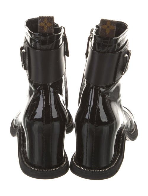 Louis Vuitton LV Monogram Patent Leather Combat Boots