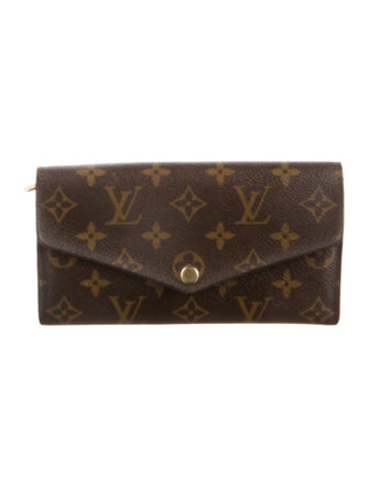 Louis Vuitton LV Monogram Coated Canvas Sarah Wallet