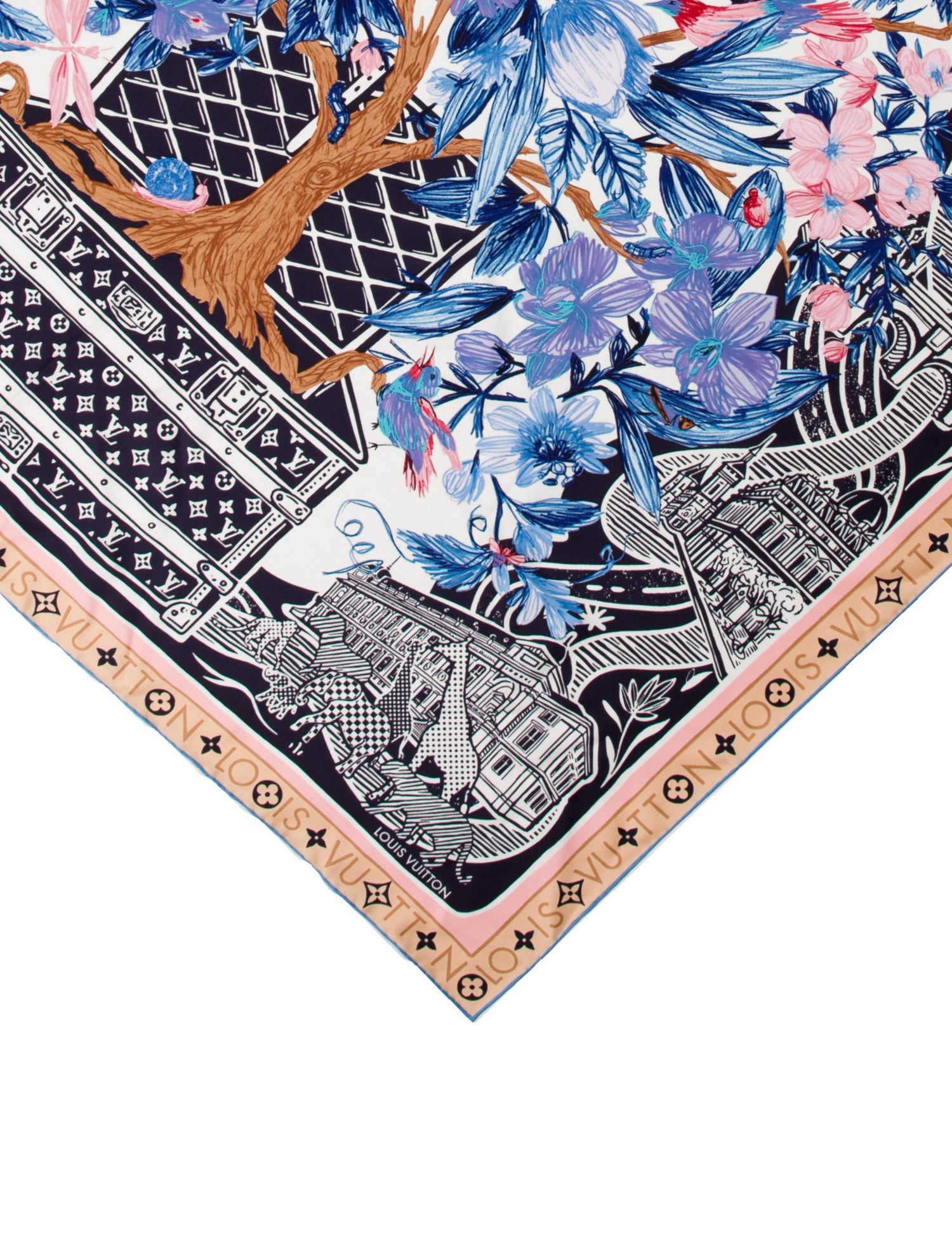 Louis Vuitton Jardin Des Plantes Silk Scarf
