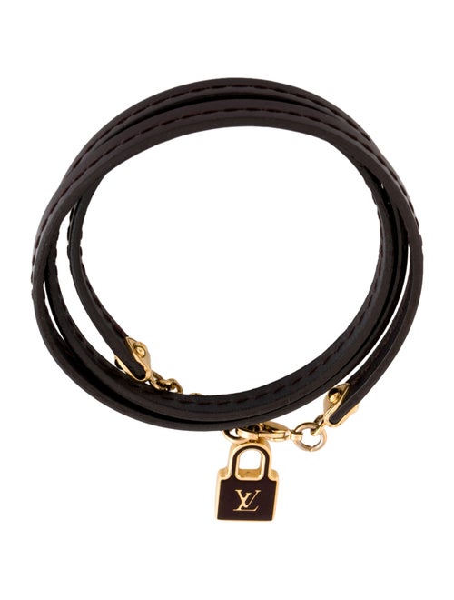 Louis Vuitton Patent Leather & Enamel Commit Wrap Bracelet