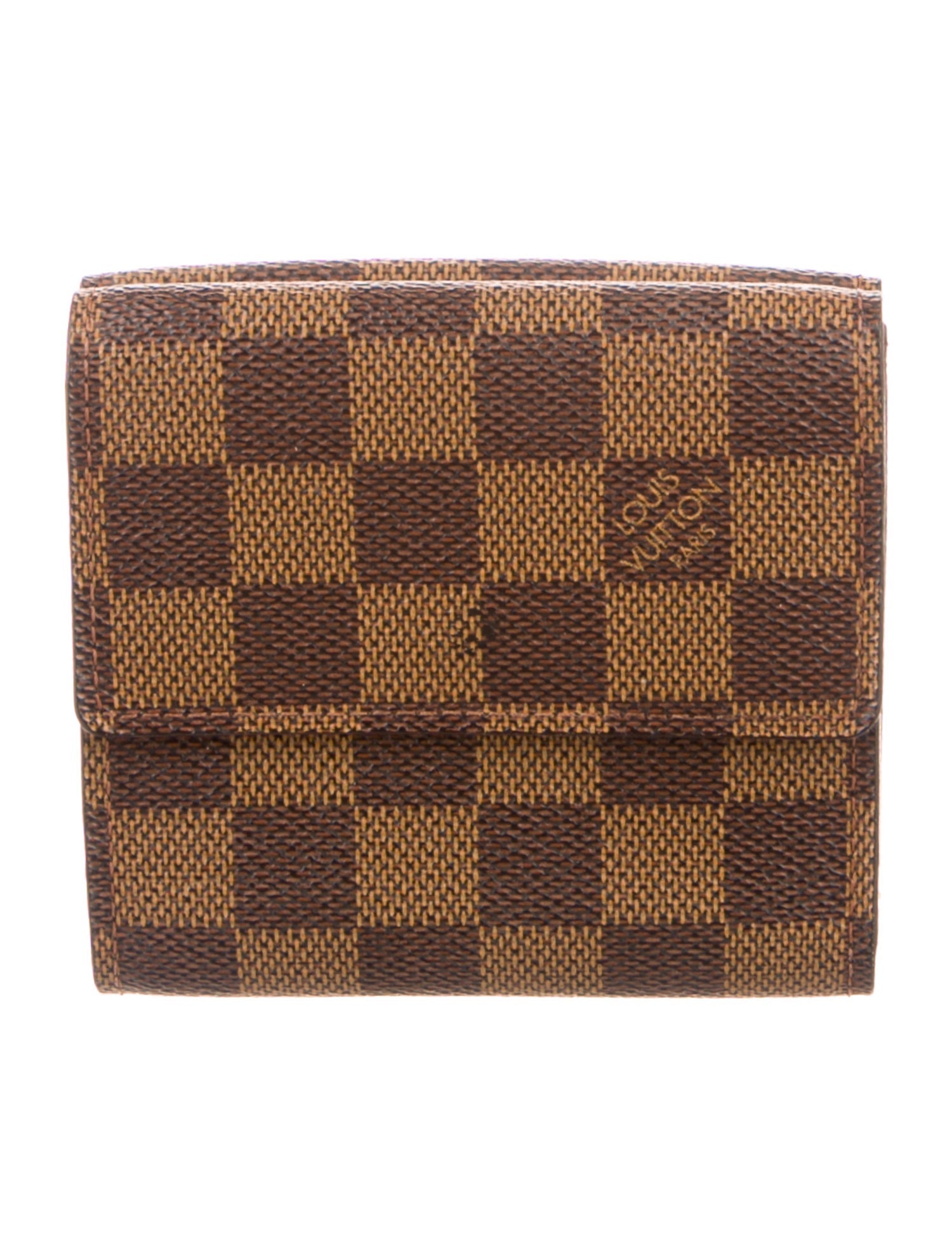Louis Vuitton Damier Ebene Pattern Coated Canvas Elise Wallet