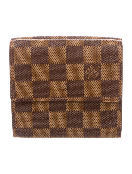 Louis Vuitton Damier Ebene Pattern Coated Canvas Elise Wallet
