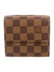 Louis Vuitton Damier Ebene Pattern Coated Canvas Elise Wallet