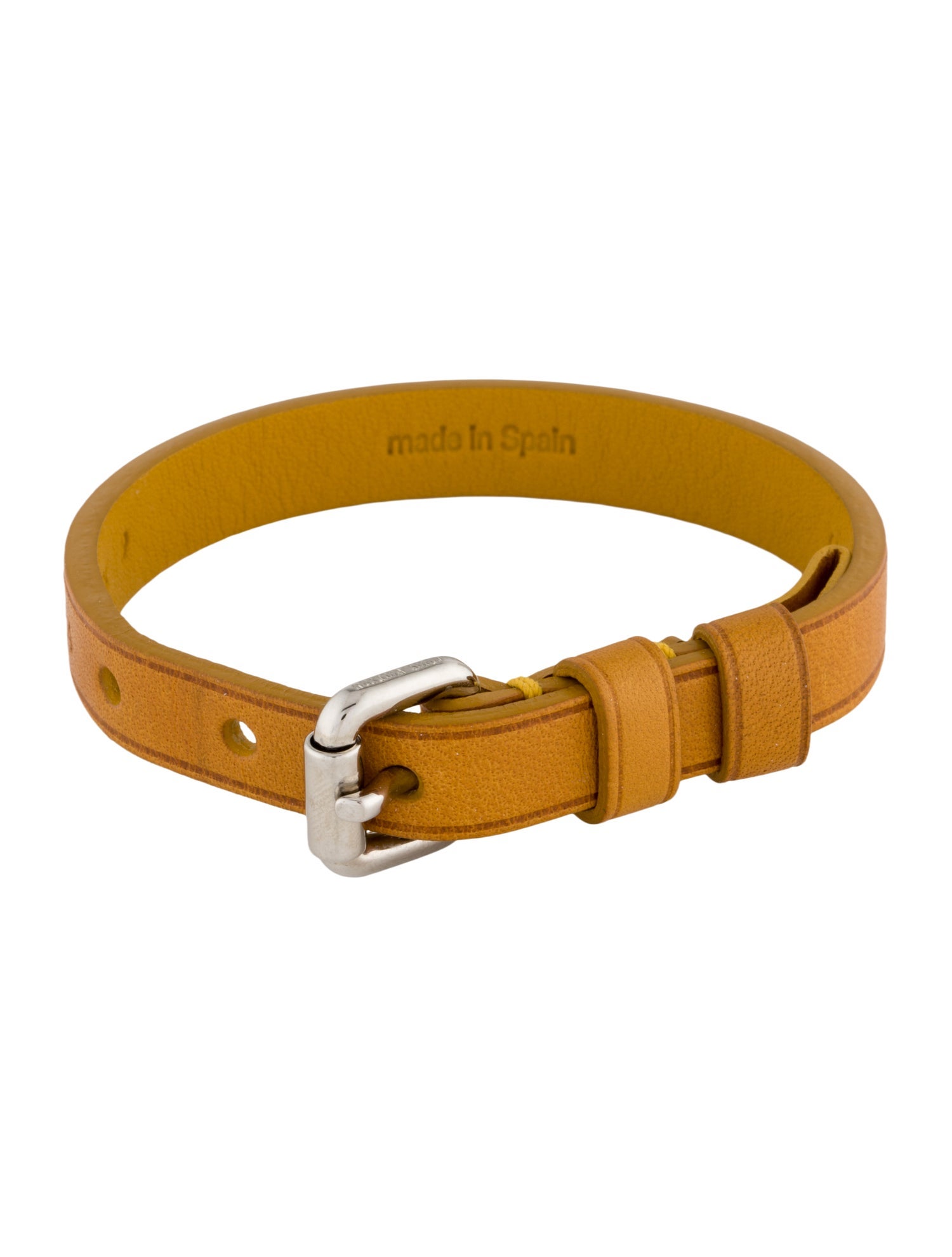 Louis Vuitton Leather 'Maison fondee en 1854' Wrap Bracelet