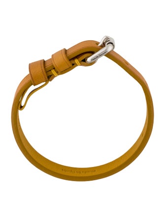 Louis Vuitton Leather 'Maison fondee en 1854' Wrap Bracelet