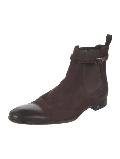 Louis Vuitton LV Monogram Suede Chelsea Boots