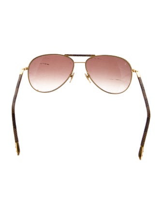 Louis Vuitton 2012 Damier Ebene Conspiration Pilote Sunglasses Sunglasses