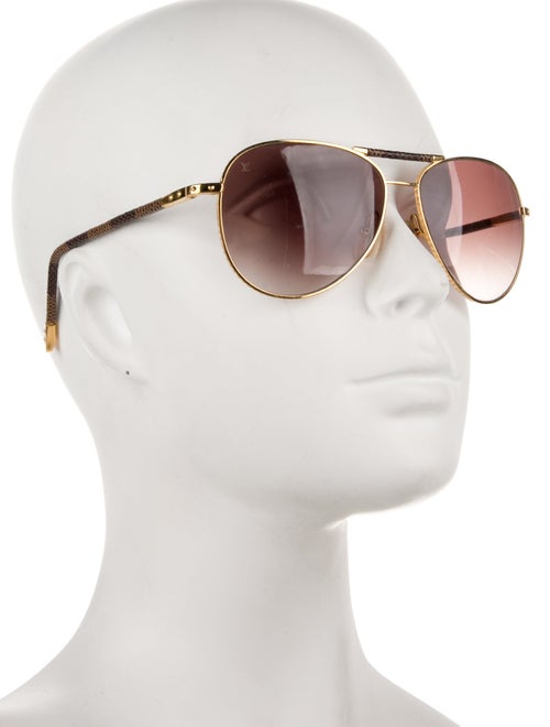 Louis Vuitton 2012 Damier Ebene Conspiration Pilote Sunglasses Sunglasses