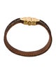 Louis Vuitton Leather Nano Monogram Wrap Bracelet