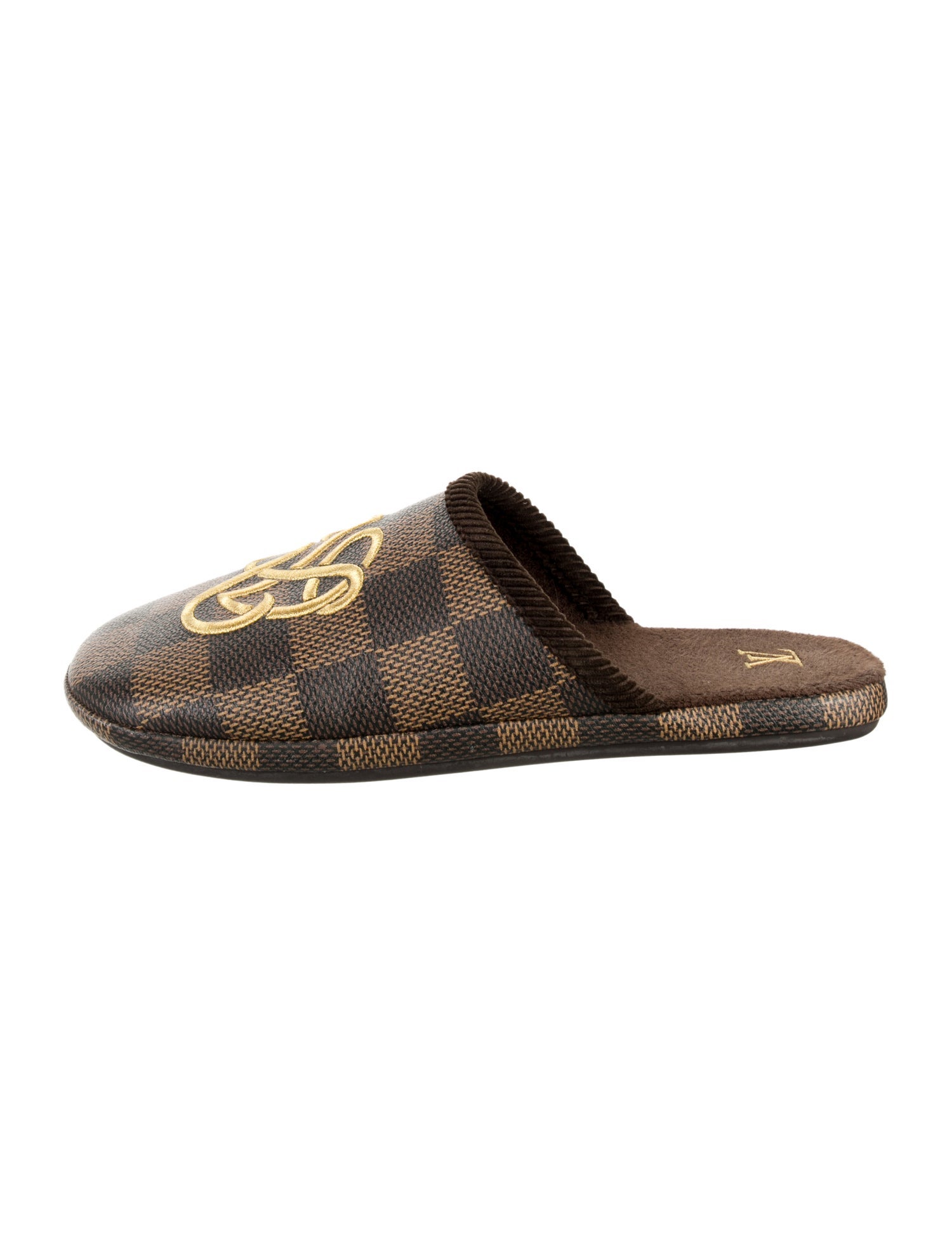 Louis Vuitton Palace Slipper 'Damier Pop - Ebene' Damier Ebene Pattern Slippers