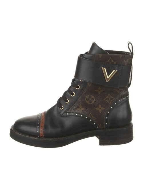 Louis Vuitton LV Monogram Leather Combat Boots